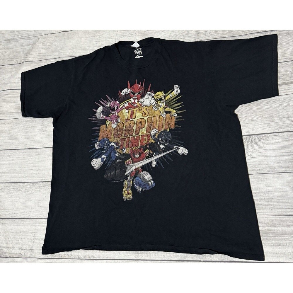 Power Rangers T Shirt It’s Morphin Time Characters Size 2XL? 90s Retro See Dimen
